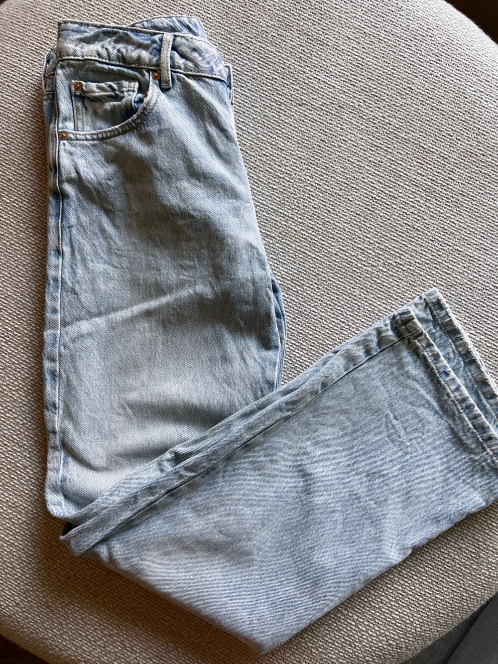 Garage Denim Slouchy Jeans Light Wash Size 01/25 Relaxed Fit
